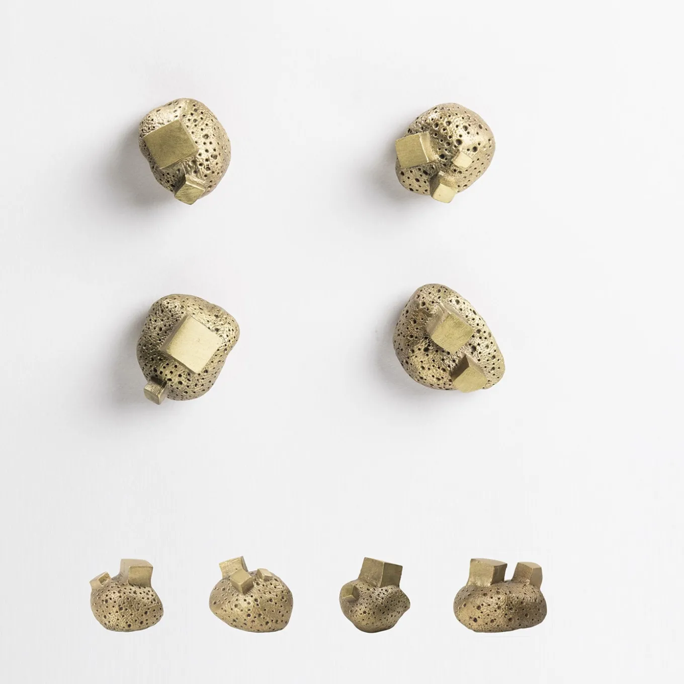 Pietra Set of 4 Brass Door Knobs #2 by Nicole Valenti