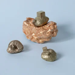 Pietra Set of 4 Brass Door Knobs #1 by Nicole Valenti