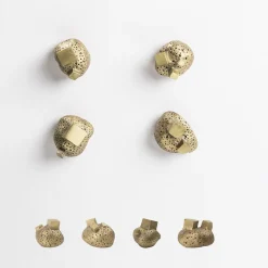 Pietra Set of 4 Brass Door Knobs #3 by Nicole Valenti