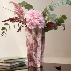Pink Bucket Glass Vase