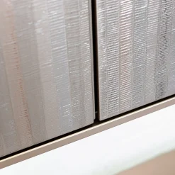 Pink Gold Cabinet with Glass Shelves