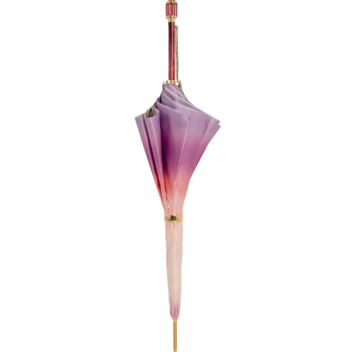 Pink Ombre And Flowers With Acetate Handle Umbrella