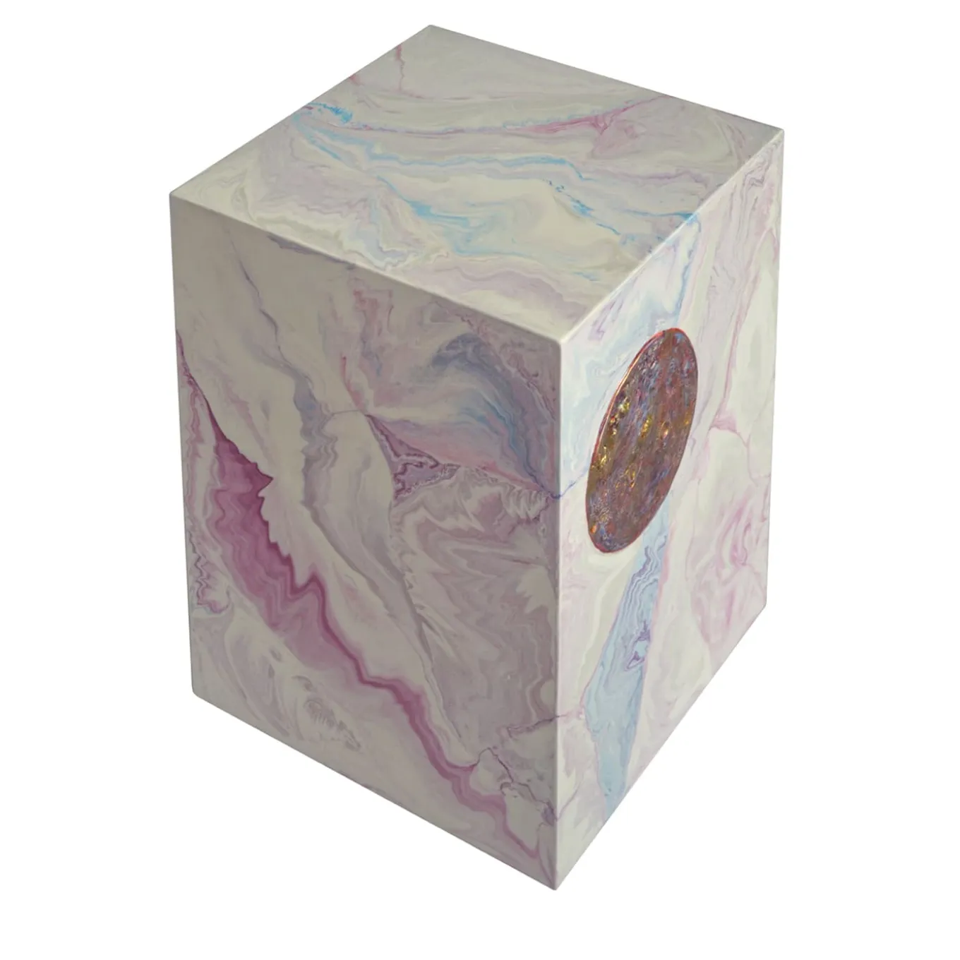Pink Scagliola Art Side Table