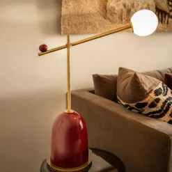 Pins Burgundy Table Lamp