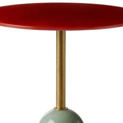 Pins Medium Brass and Glass Contemporary Side Table for Living Room