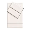 PIPING White Embroidered Duvet Cover Set in Cotton Percale