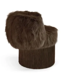 Pirouette Chocolate Brown Swivel Armchair