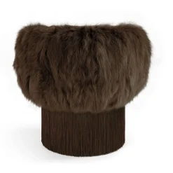 Pirouette Chocolate Brown Swivel Armchair