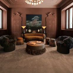 Pirouette Chocolate Brown Swivel Armchair