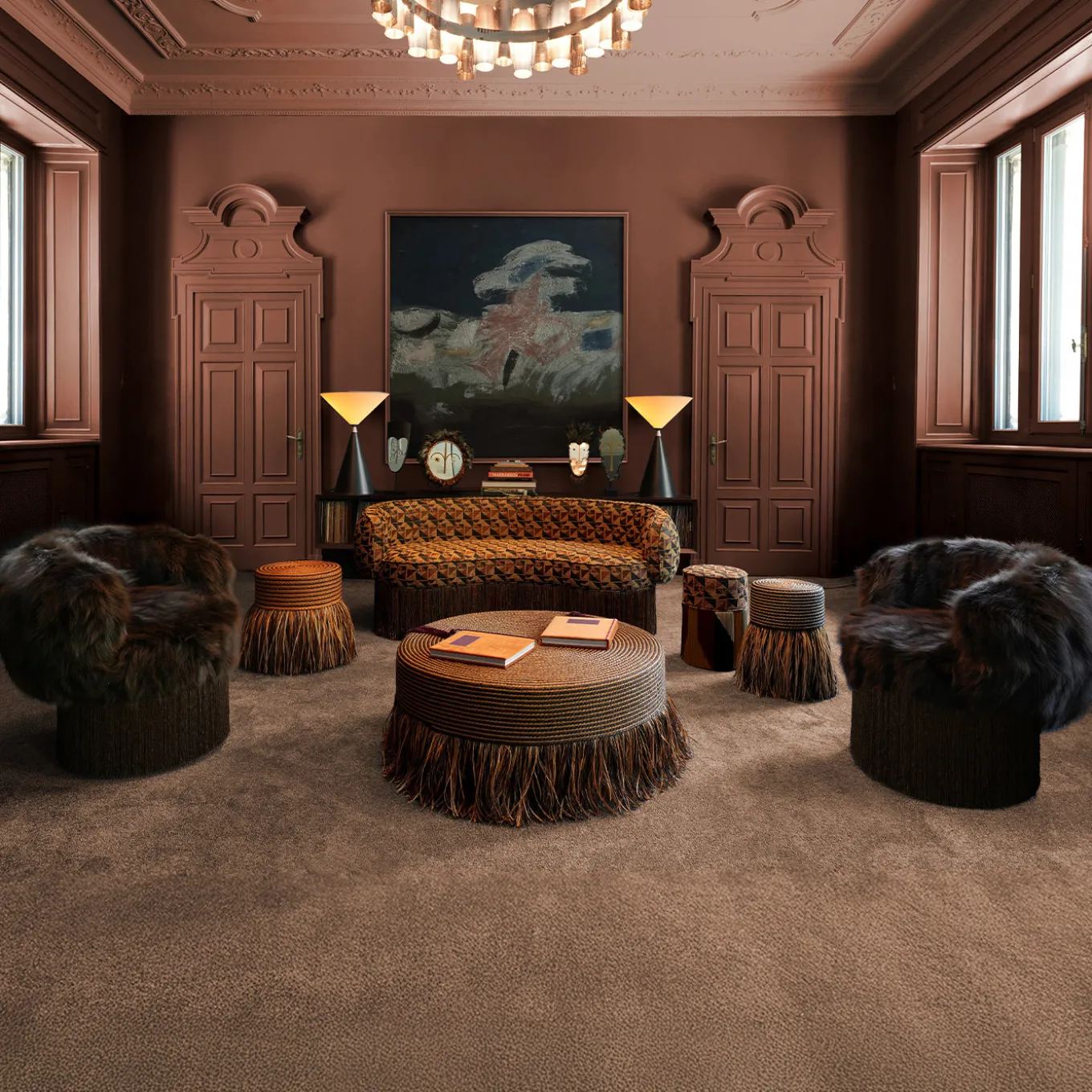 Pirouette Chocolate Brown Swivel Armchair