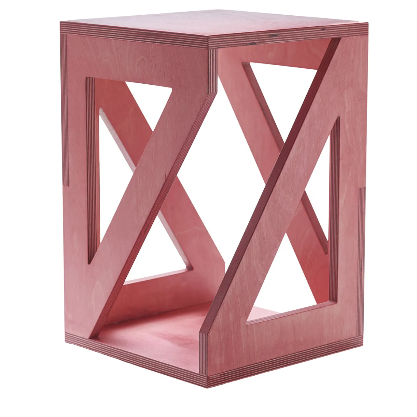 Pitagora Red Stool by Antonio Saporito