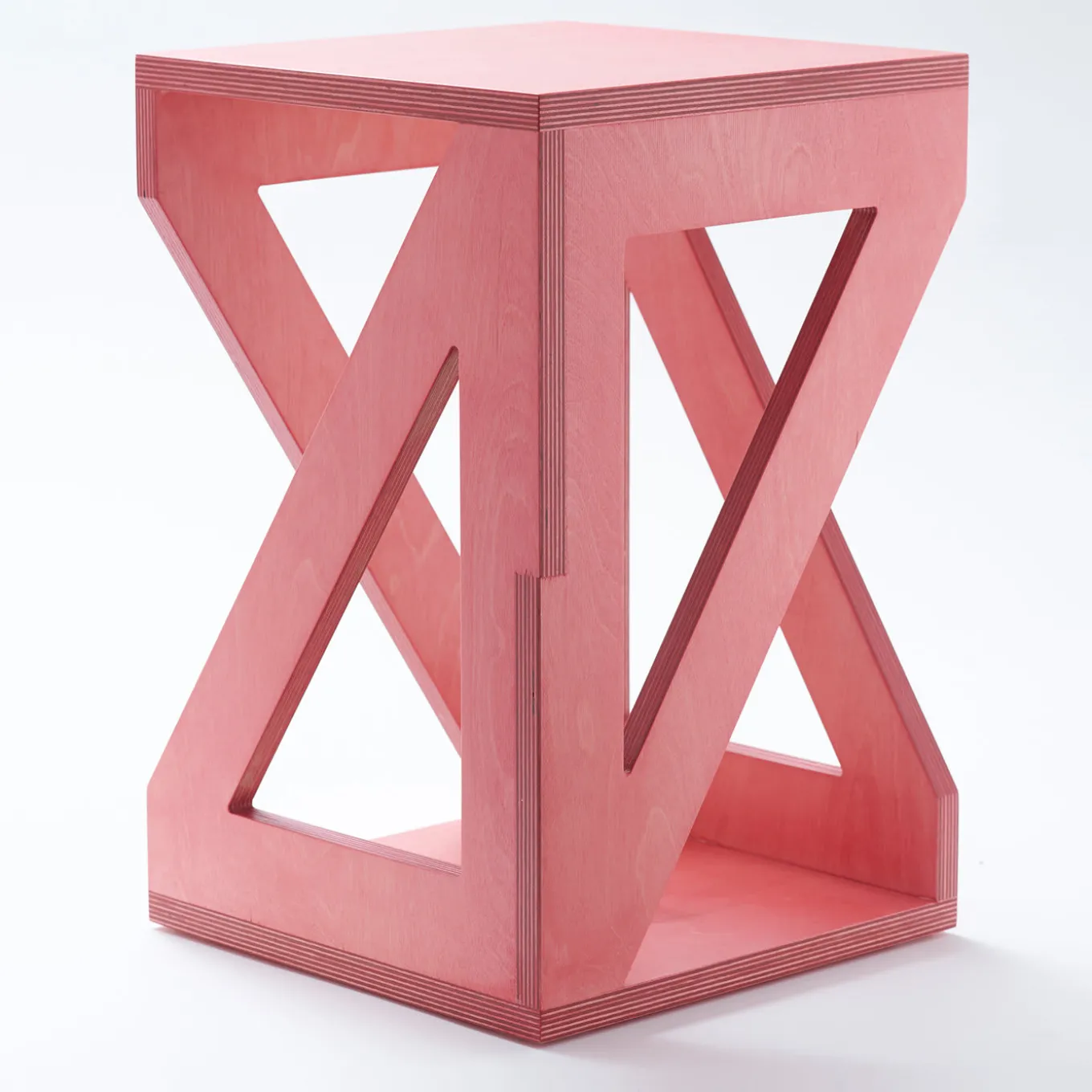 Pitagora Red Stool by Antonio Saporito