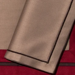 Placemats and Napkins - Red and Beige