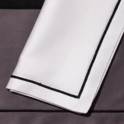 Placemats and Napkins - Two Toned Gray and White