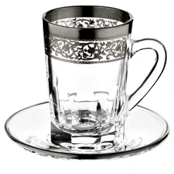 Platinum 521 Set of 6 Espresso Cups and Saucers
