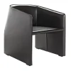 Plau Black Leather Armchair by Gabriele & Oscar Buratti