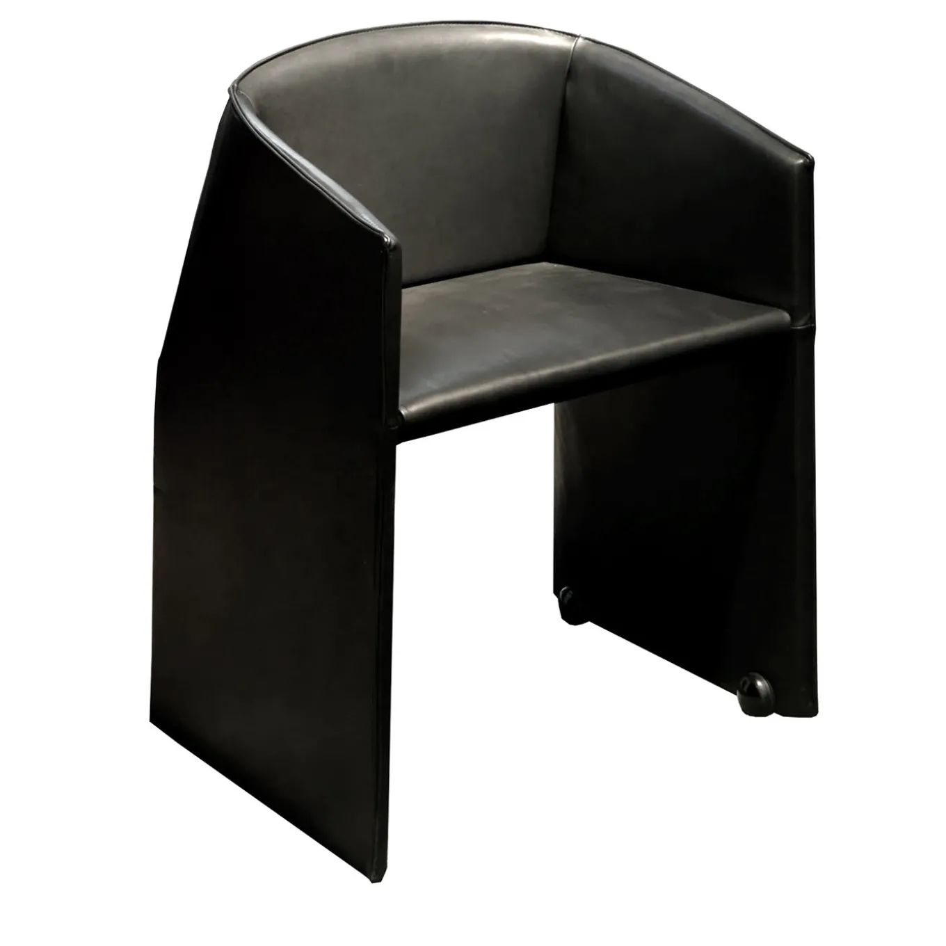 Plau Black Tall Wheeled Armchair by Gabriele and Oscar Buratti