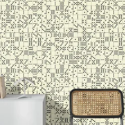 Playful Domino Tile Pattern Wallpaper