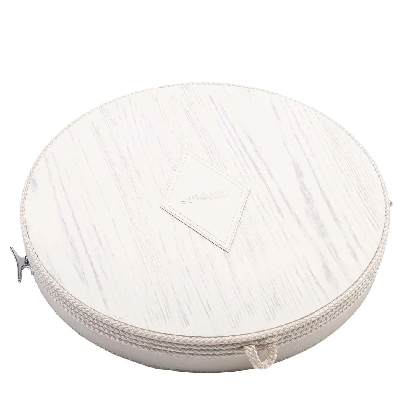 Playing Cards and Poker Chips Cream Wooden Holder