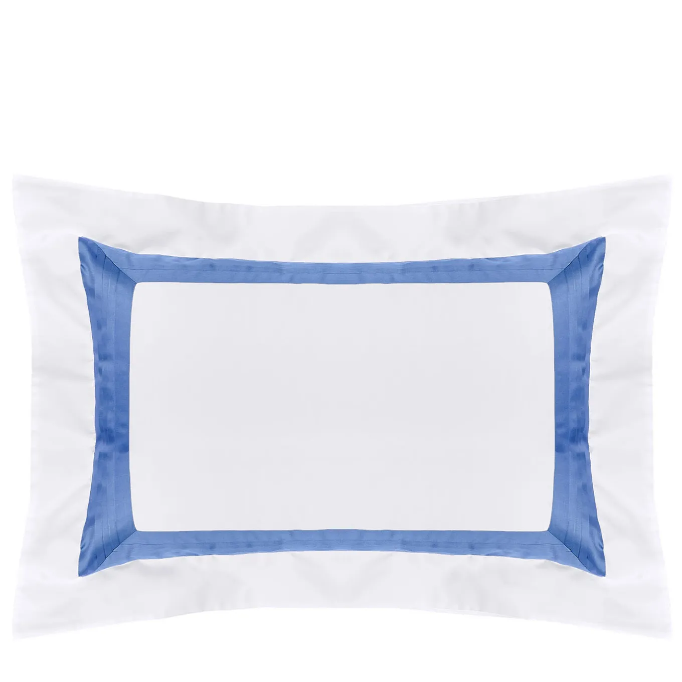 Plissè White & Country Blue US King Sham