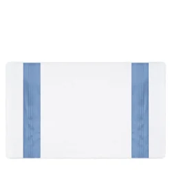 Plissè White & Country Blue Bath Mat