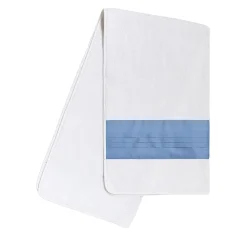 Plissè White & Country Blue Bath Towel