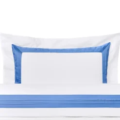 Plissè White & Country Blue US King Duvet Cover