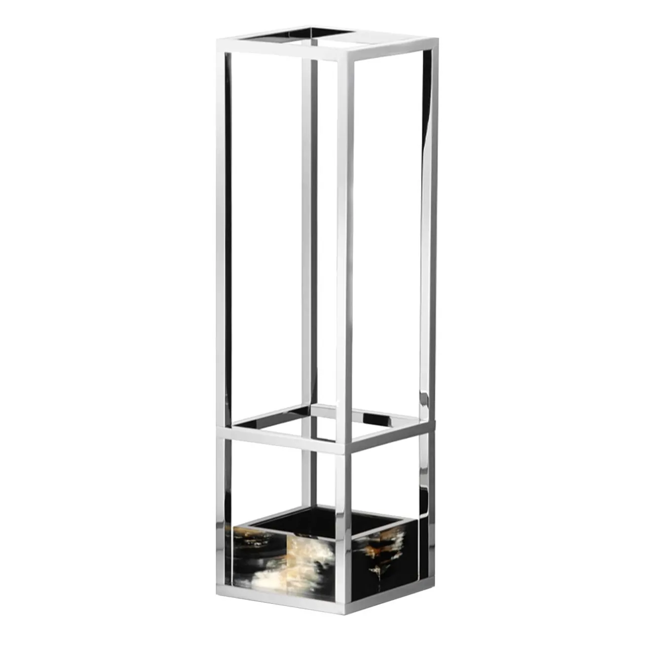 Pluvio Stainless Steel Umbrella Stand with Horn Inserts