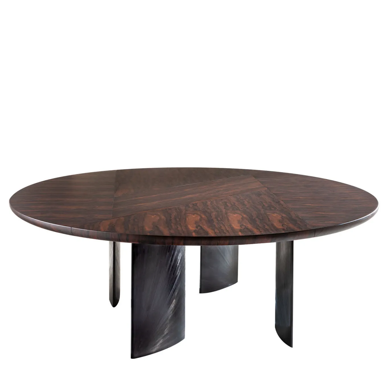 Poe Ziricote Wood Dining Table with Sculptural Legs