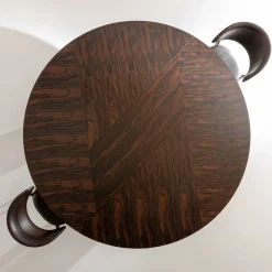 Poe Ziricote Wood Dining Table with Sculptural Legs