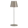 Polaris Antiqued-Silver & Brass Wireless Table Lamp by I. Harari