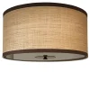 Polaris Beige Rafia Lampshade With Brass Details Ceiling Lamp