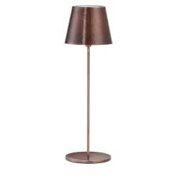 Polaris Circle Antiqued-Copper Wireless Table Lamp by Harari