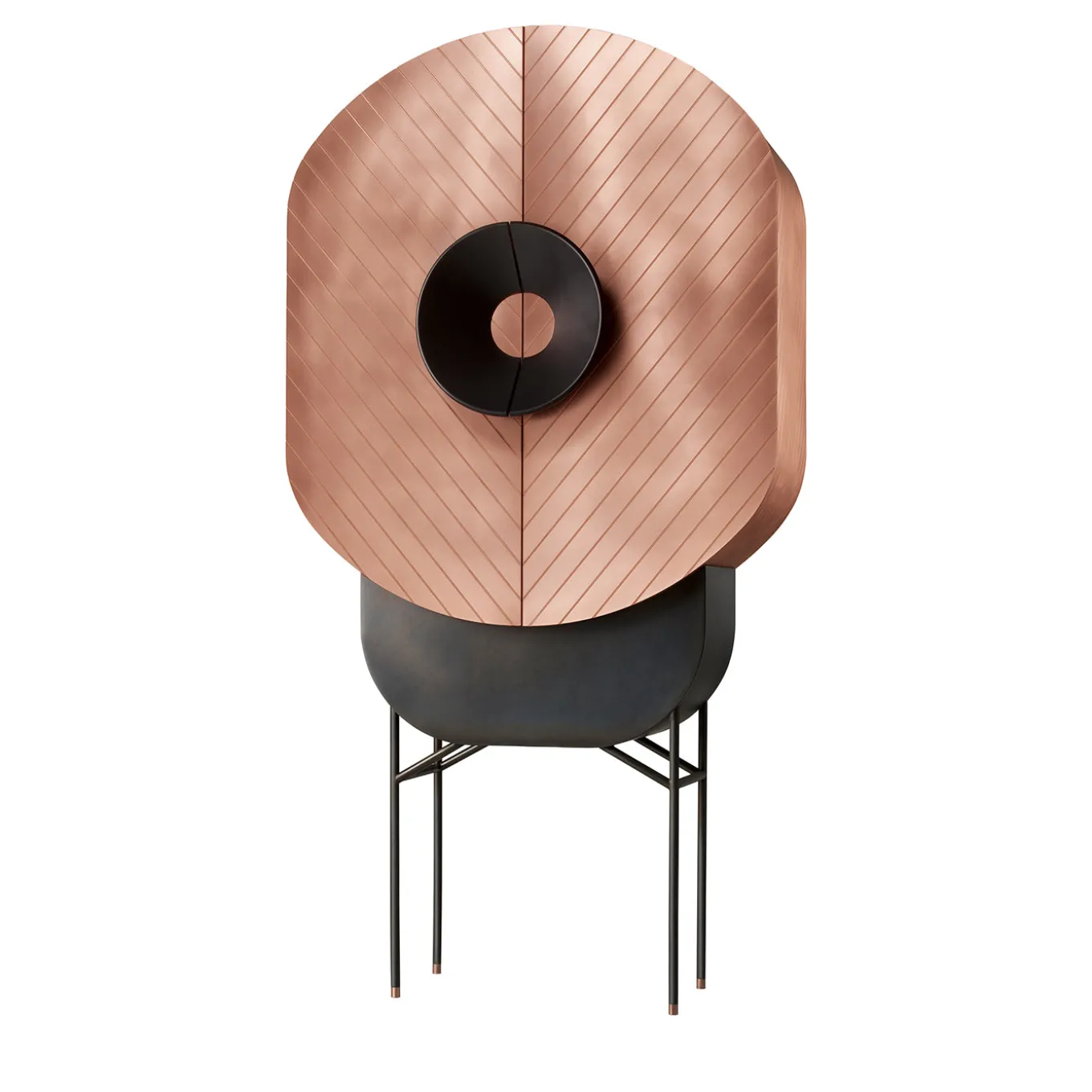 Polifemo Copper Bar Cabinet by Elena Salmistraro