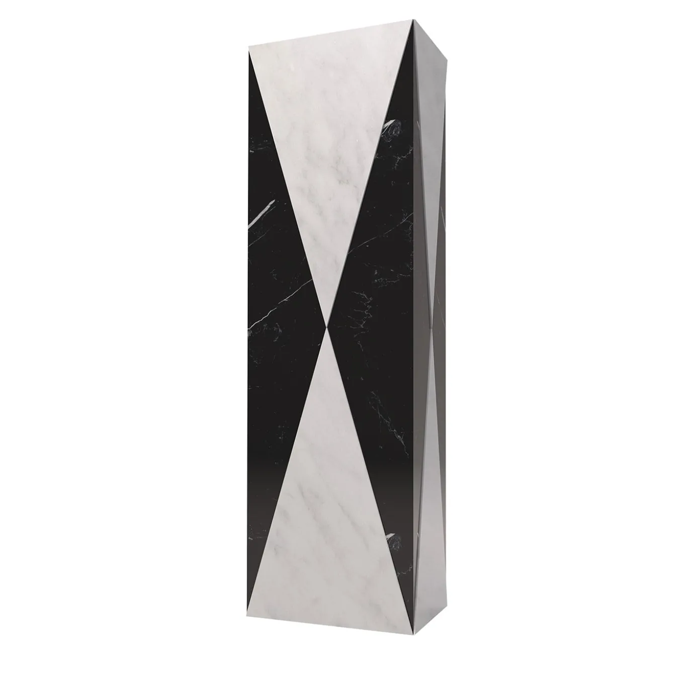 Polimelus Nero Marquina & Bianco Carrara Vase