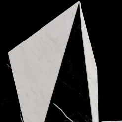 Polimelus Nero Marquina & Bianco Carrara Vase