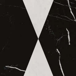 Polimelus Nero Marquina & Bianco Carrara Vase