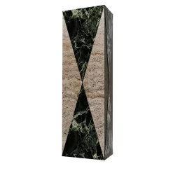 Polimelus Verde Alpi & Travertine Vase