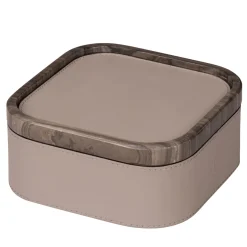 Polo Marmo Gray Small Square Stackable Box