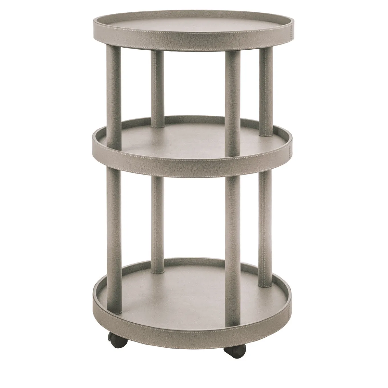 Polo Trolley 3-Tier Beige Round Table