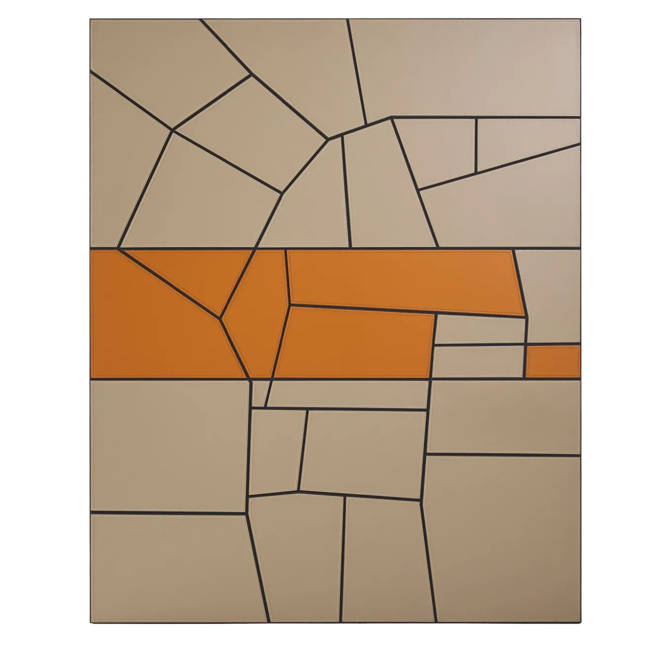 Polychrome Leather Decorative Panel #3