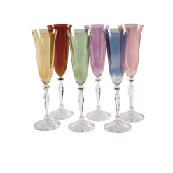 Polychrome Set of 6 Flutes