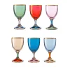 Polychrome Set of 6 Liquor Glasses