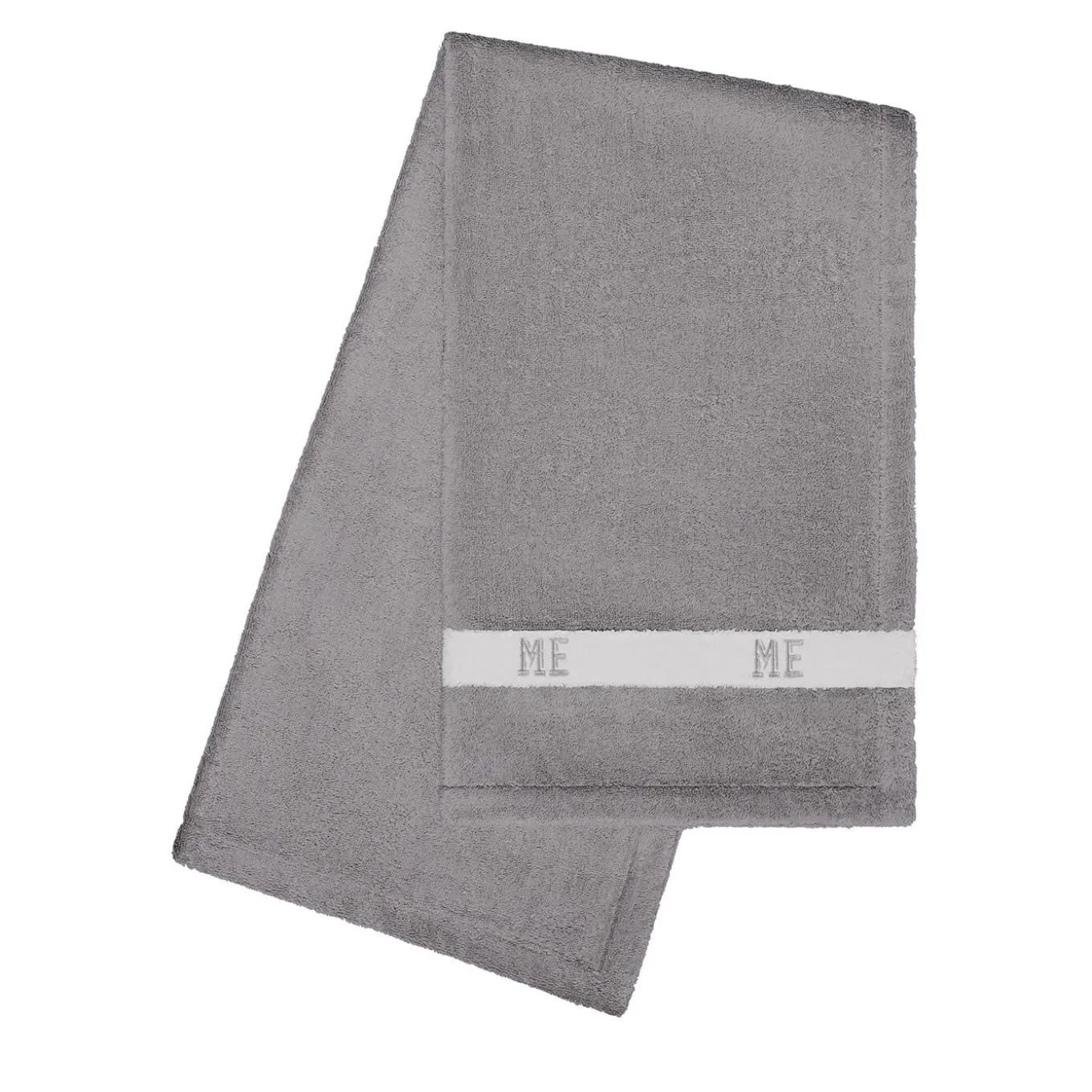 Pompidou Geometric Style White & Grey Bath Towel
