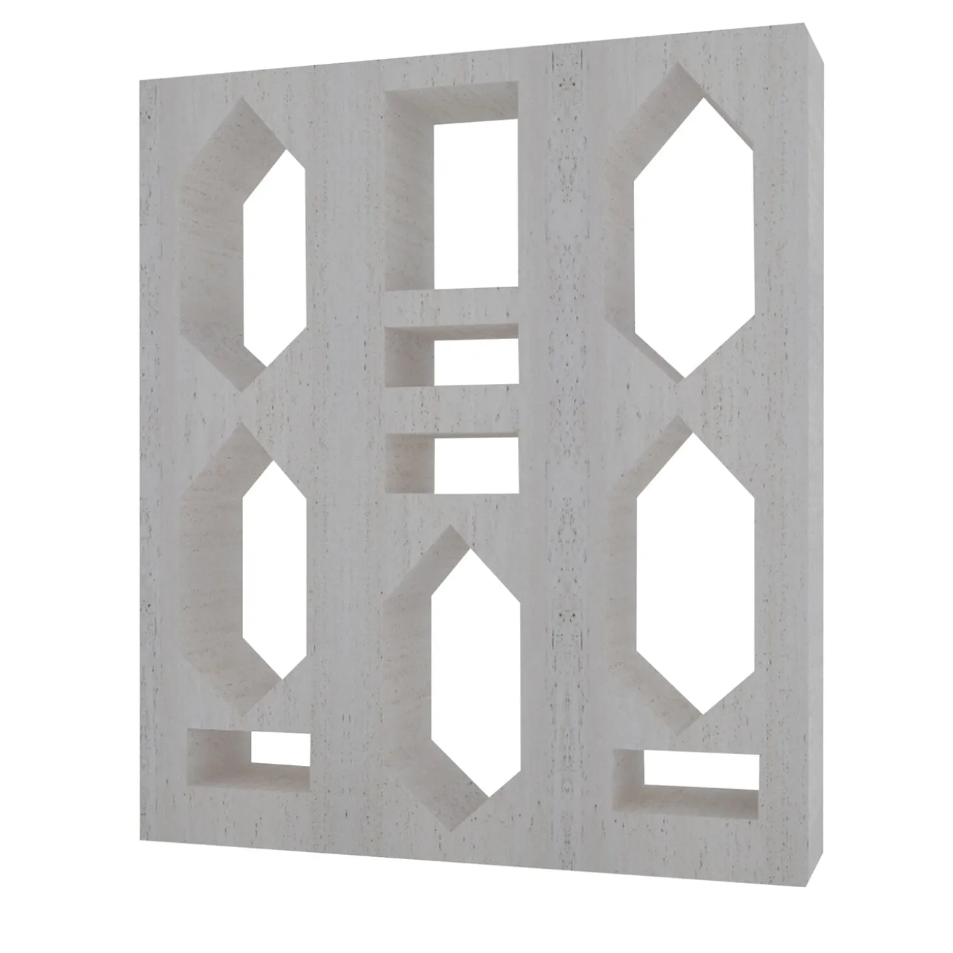 Ponti Bookcase in White Marble By Sissy Daniele