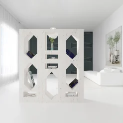 Ponti Bookcase in White Marble By Sissy Daniele