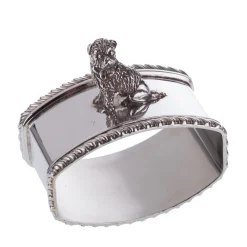 Poodle Sterling Silver Napkin Holder