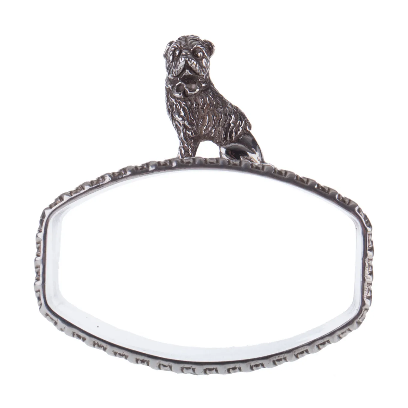 Poodle Sterling Silver Napkin Holder