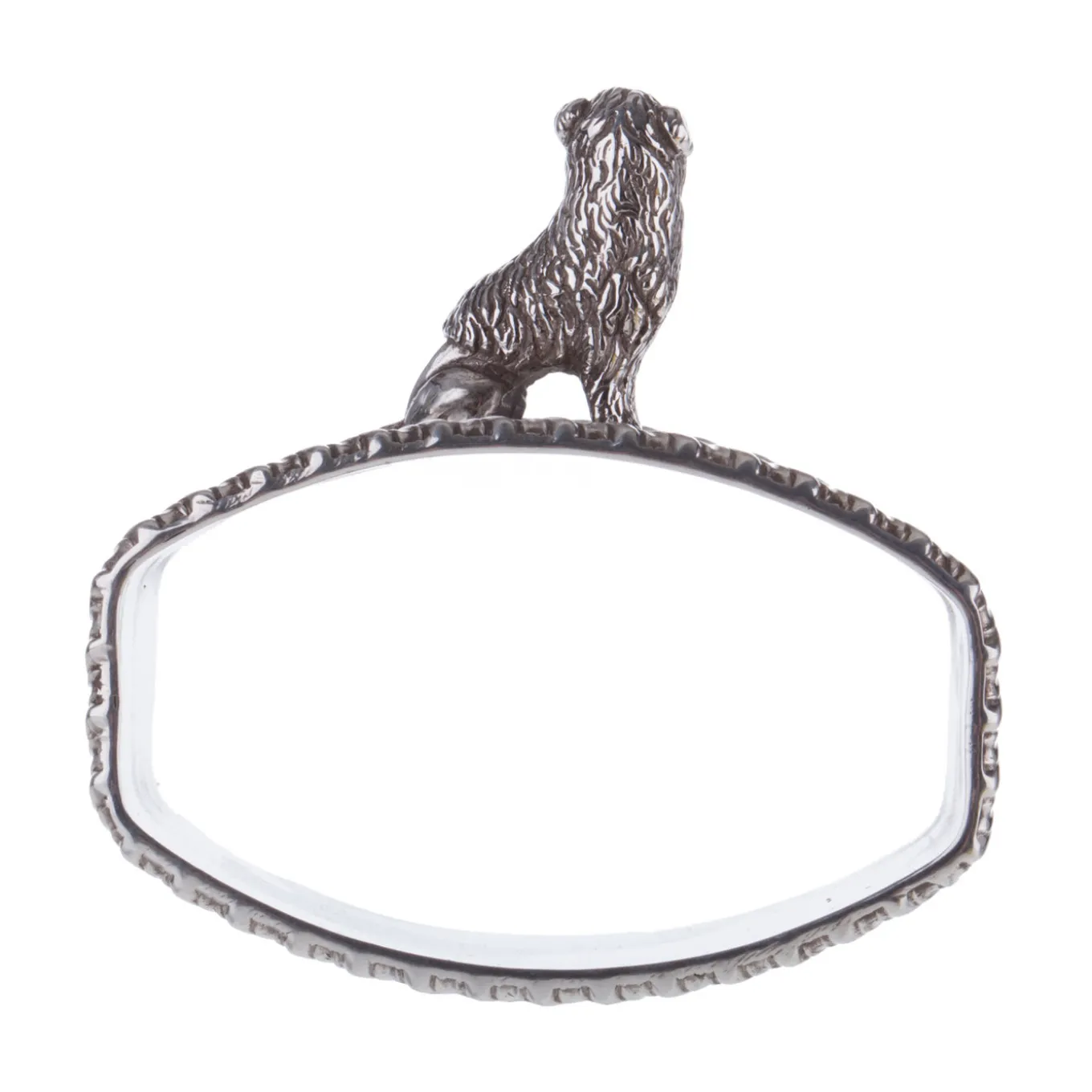 Poodle Sterling Silver Napkin Holder