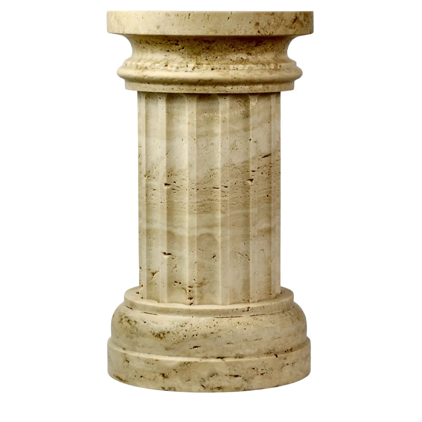 POR TAN TE Satin Travertino marble Column Vase